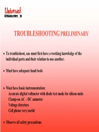 Rectifier Troubleshooting