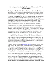 Reviewing and Repudiating the Doctrine of Discovery in 2017- a Personal Journey