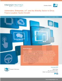 Strategy Analytics’ Status Update and Outlook for Location-Based Services Growth in These Areas