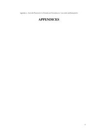 Appendices to Framework