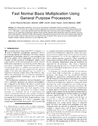 Fast Normal Basis Multiplication Using General Purpose Processors