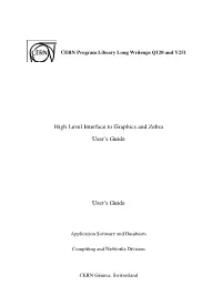High Level Interface to Graphics and Zebra User's Guide User's Guide