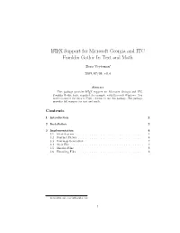LATEX Support for Microsoft Georgia and ITC Franklin Gothic in Text and Math