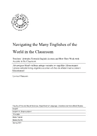 Navigating the Many Englishes of the World in the Classroom