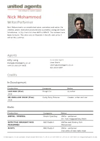 Nick Mohammed Writer/Performer