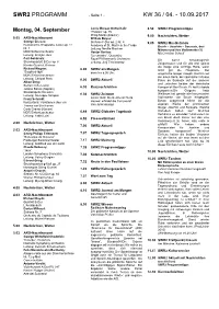 Swr2 Programm Kw 36