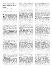 The Clarinet and the Italian Opera Composers of The
