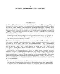 5 Attention and Performance Limitations