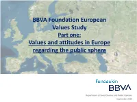 BBVA Foundation European Values Study Values and Attitudes In