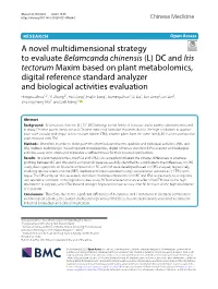 (L) DC and Iris Tectorum Maxim Based on Plant Metabolomics, D