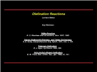 Olefination Reactions Lecture Notes OTBS OPMB O