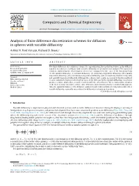 Analysis of Finite Difference Discretization Schemes For