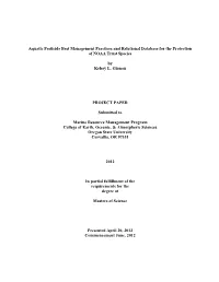 Aquatic Pesticide Best Management Practices and Relational Database for the Protection of NOAA Trust Species by Kelsey L. Gianou