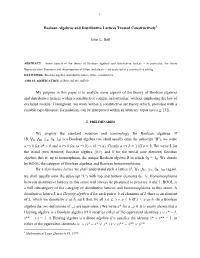Boolean Algebras and Distributive Lattices Treated Constructively1
