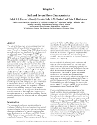 Chapter 5 Soil and Forest Floor Characteristics