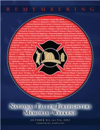 Firefighters from Previous Years 2001 2003