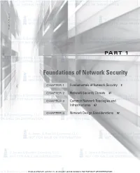 Foundations of Network Security