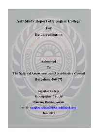 Self Study Report of Sipajhar College for Re Accreditation