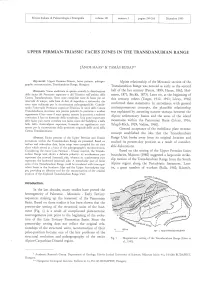 Upper Permian.Trias Sic Facies Zones in the Transdanubian Range