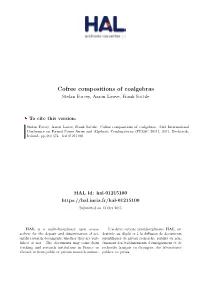 Cofree Compositions of Coalgebras Stefan Forcey, Aaron Lauve, Frank Sottile