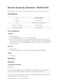 Docker Issues & Solutions
