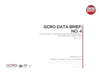 Gcro Data Brief: No