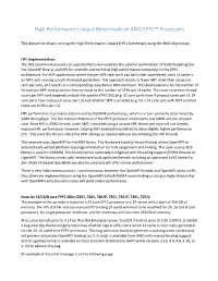 High Performance Linpack Benchmark on AMD EPYC™ Processors