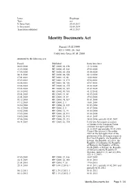Identity Documents Act