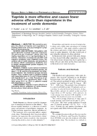 3119-3122-Tiapride Is Better Than Risperidone in Treating Senile Dementia