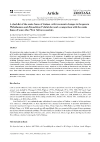 A Checklist of the Snake Fauna of Guinea, With