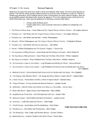 AP English 12 / Ms. Cecelia Research Topic List Students Must Select Two