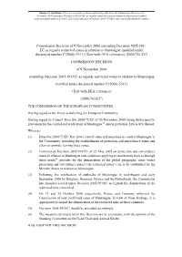 Commission Decision of 9 November 2006 Amending Decision 2005/393/EC As Regards Restricted Zones in Relation to Bluetongue