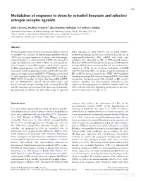 Modulation of Responses to Stress by Estradiol Benzoate and Selective Estrogen Receptor Agonists