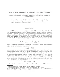 Restricted Volumes and Base Loci of Linear Series