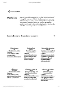 Search Business Roundtable Members