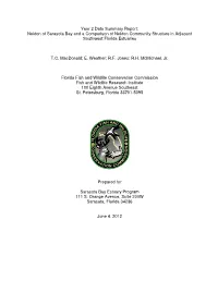 Year 2 Data Summary Report: Nekton of Sarasota Bay and a Comparison of Nekton Community Structure in Adjacent Southwest Florida Estuaries
