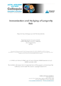 Immunization and Hedging of Longevity Risk