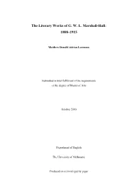 Matthew Lorenzon Marshall-Hall Thesis for Printing Part 1