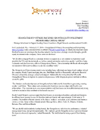 Orangetheory® Fitness Receives Growth Equity Investment from Roark