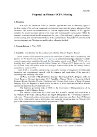 Proposal on Plenary ECFA Meeting