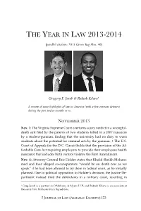 The Year in Law 2013-2014