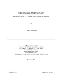 A Contributory Web-Based Application for Documenting Historic Resources