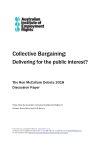 Collective Bargaining: Delivering for the Public Interest?