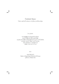 Common Space Politics and the Production of Architectural Knowledge