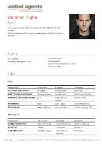Dominic Tighe Actor