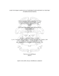 How the Posse Comitatus Act Restricts Department of Defense Information Sharing