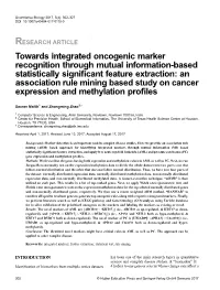 Towards Integrated Oncogenic Marker Recognition Through Mutual