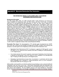 Appendix M – Watershed Restoration Plan Summaries