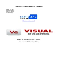 Comptia Fc0-Gr1 Exam Questions & Answers