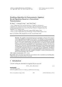 Doubling Algorithm for Nonsymmetric Algebraic Riccati Equations Based